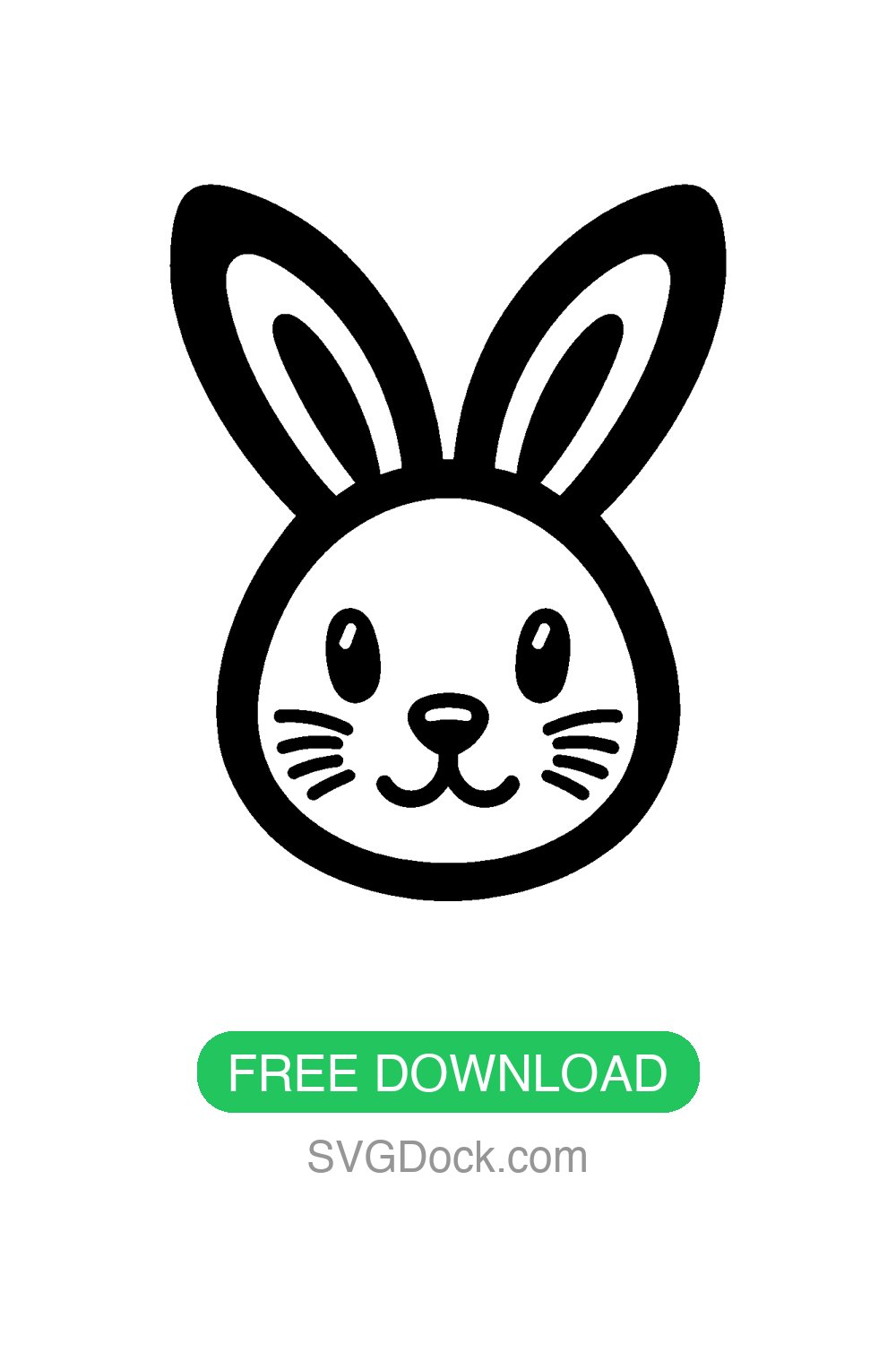 Easter Bunny Face SVG — Free Download | SVGDock