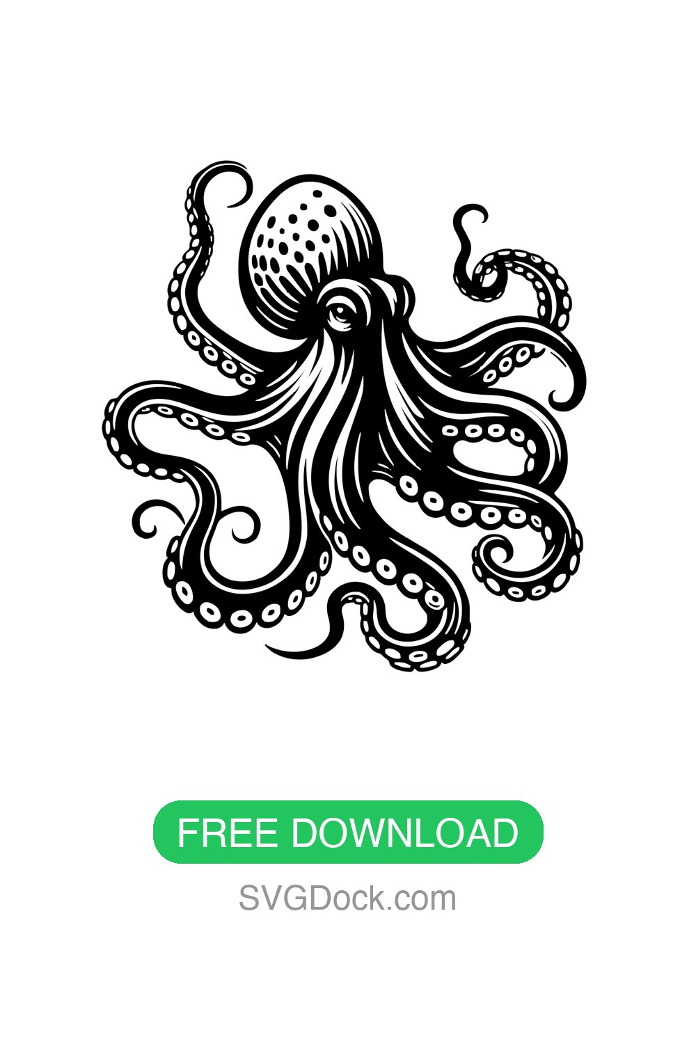 Octopus Illustration SVG — Free Download | SVGDock