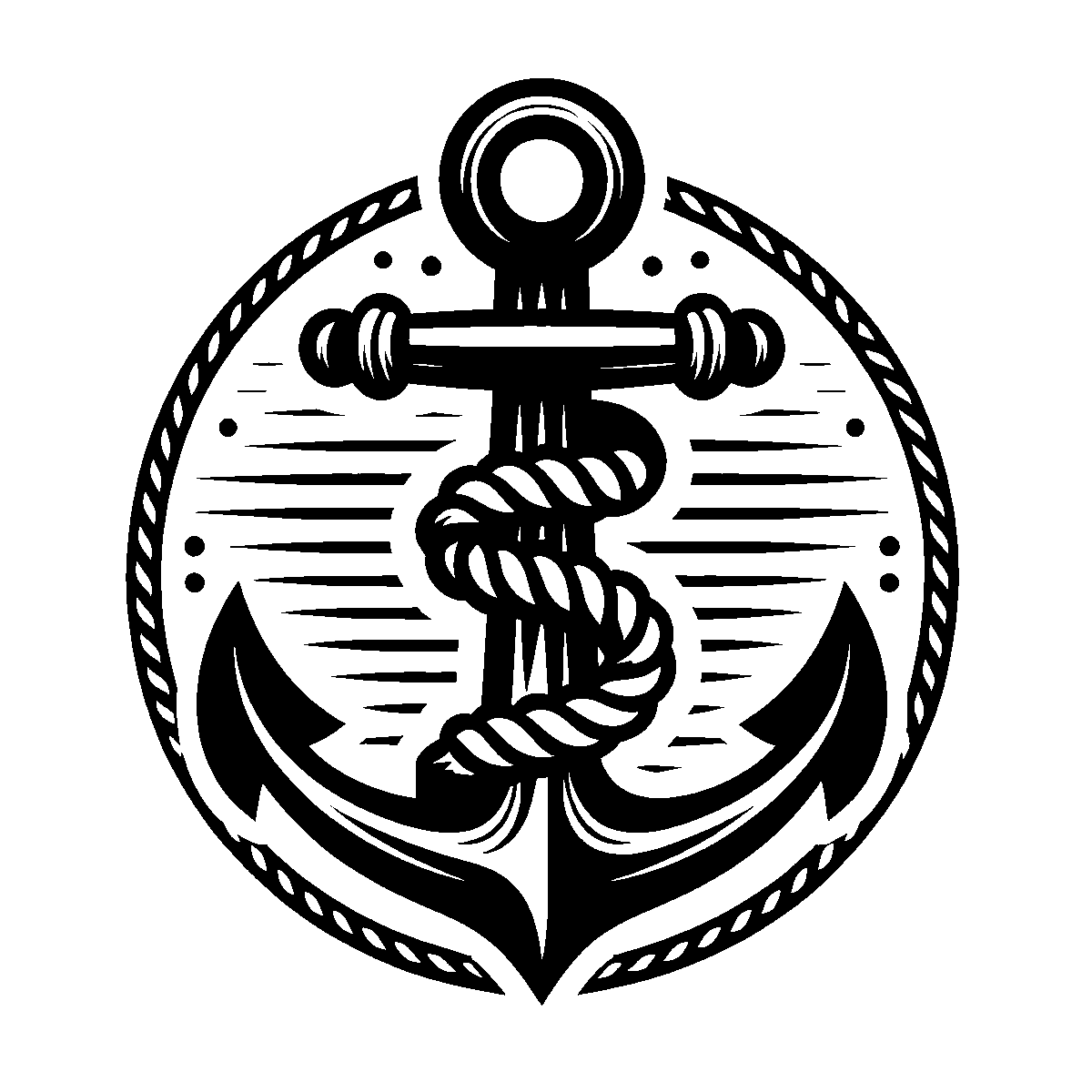 Anchor with Rope SVG free download for Cricut, Silhouette and design projects