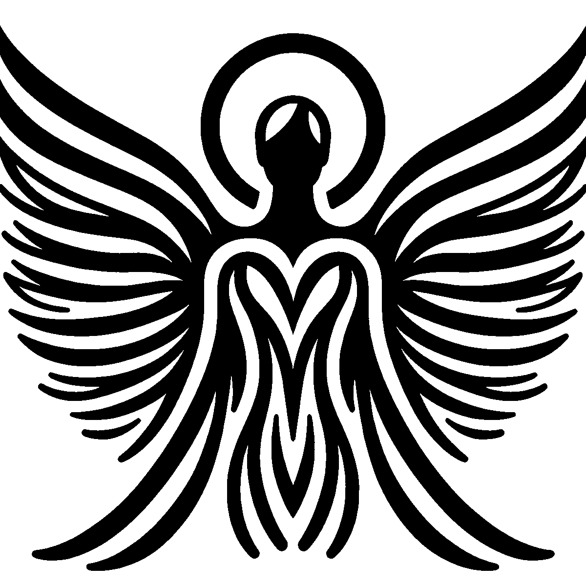 Angel Clipart Design SVG free download for Cricut, Silhouette and design projects