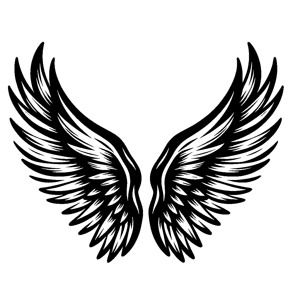 Angel Wings Art SVG free download for Cricut, Silhouette and design projects