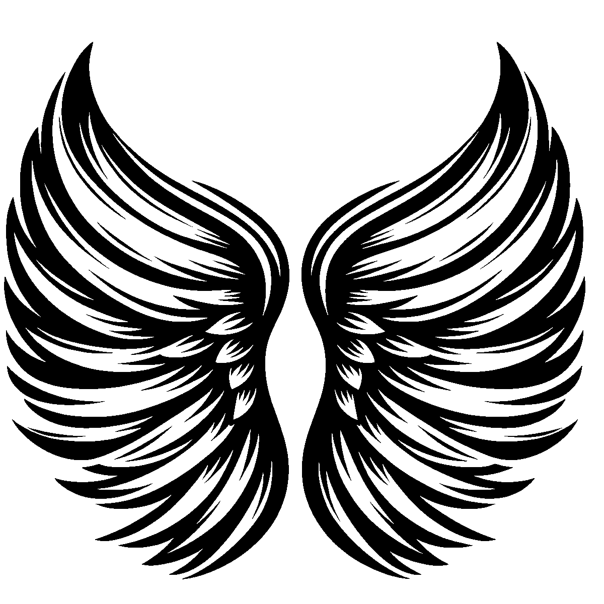 Angel Wings Art SVG free download for Cricut, Silhouette and design projects