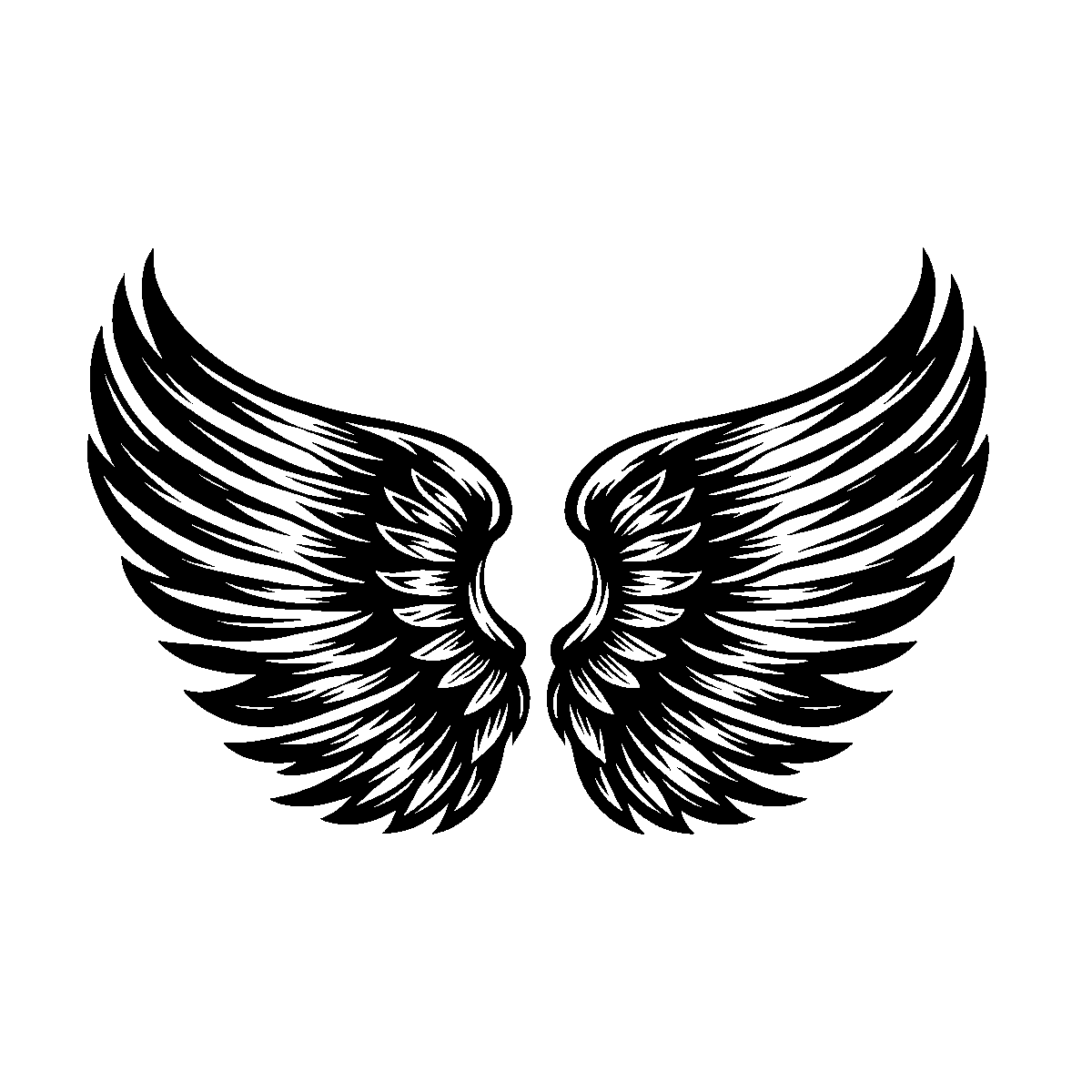 Angel Wings Clipart SVG free download for Cricut, Silhouette and design projects