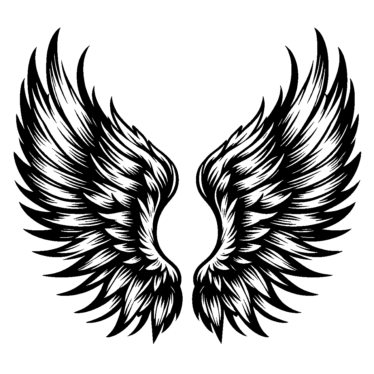 Angel Wings Design SVG free download for Cricut, Silhouette and design projects