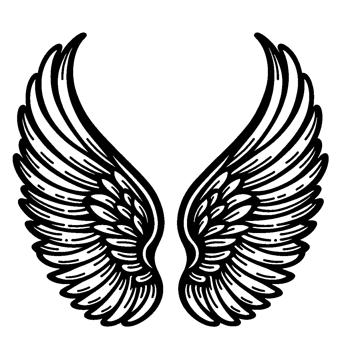 Angel Wings Graphic SVG free download for Cricut, Silhouette and design projects