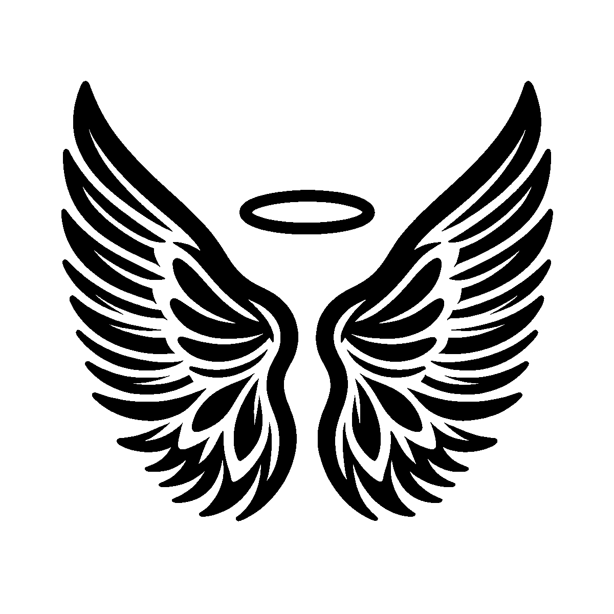 Angel Wings Halo SVG free download for Cricut, Silhouette and design projects