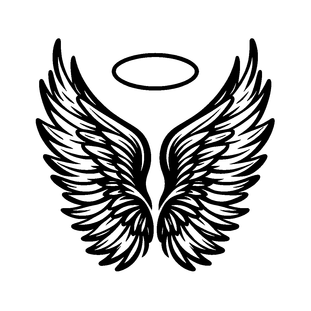 Angel Wings Halo SVG free download for Cricut, Silhouette and design projects