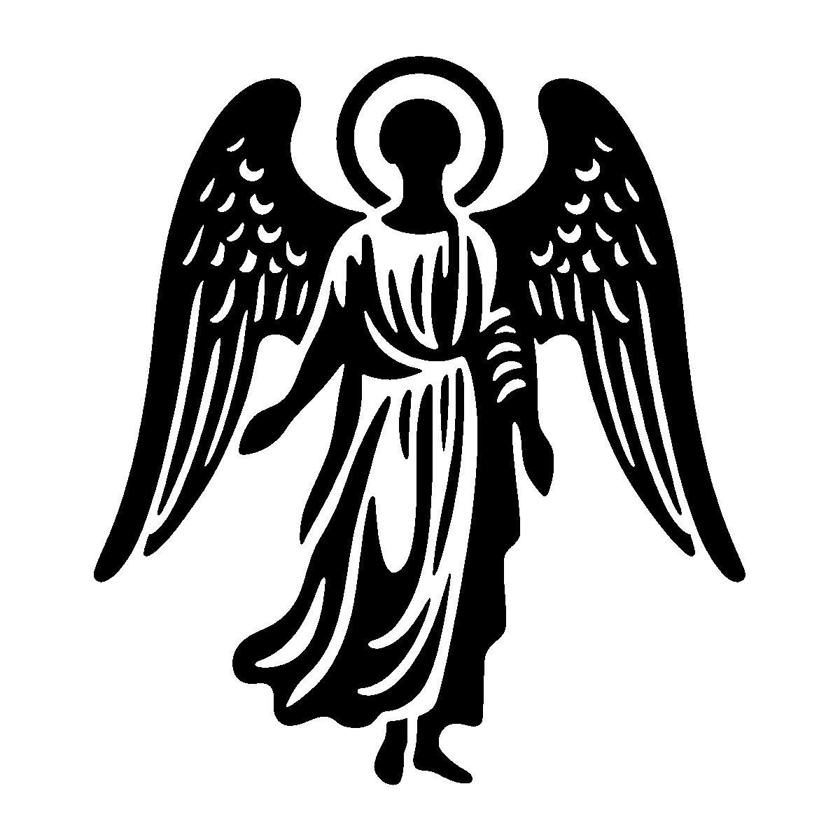 Angel Wings Illustration SVG free download for Cricut, Silhouette and design projects