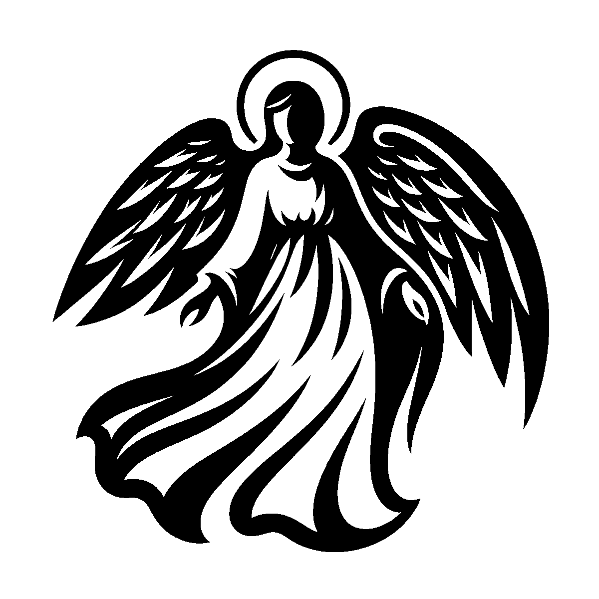 Angel With Wings SVG free download for Cricut, Silhouette and design projects