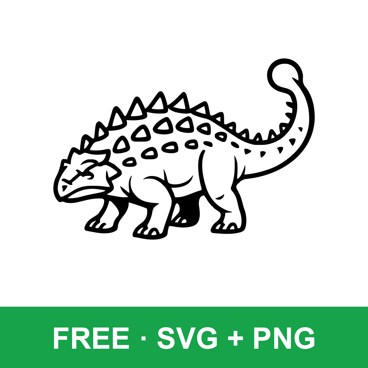 Ankylosaurus Dinosaur Clipart free SVG cut file for Cricut and Silhouette
