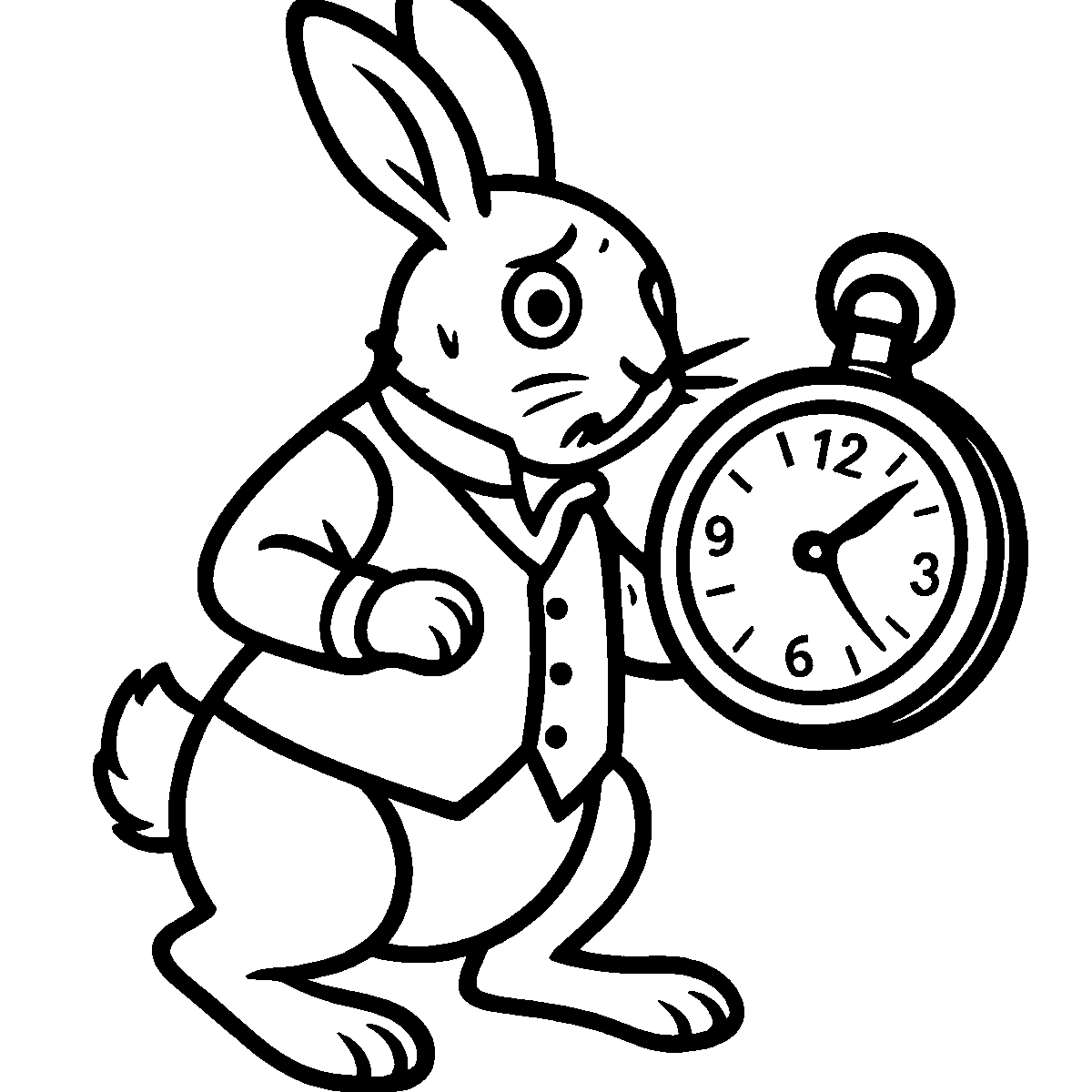 White Rabbit Clipart SVG free download for Cricut, Silhouette and design projects