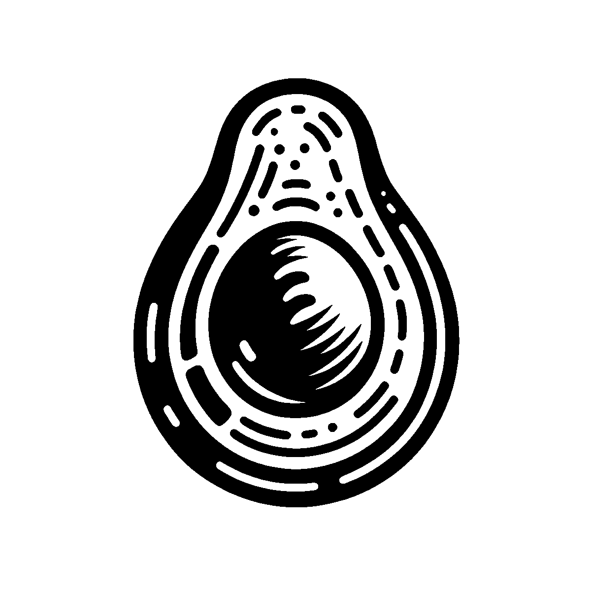 Avocado Line Art SVG free download for Cricut, Silhouette and design projects