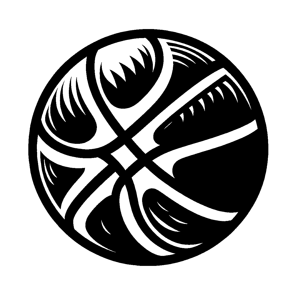 Basketball Line Art SVG free download for Cricut, Silhouette and design projects