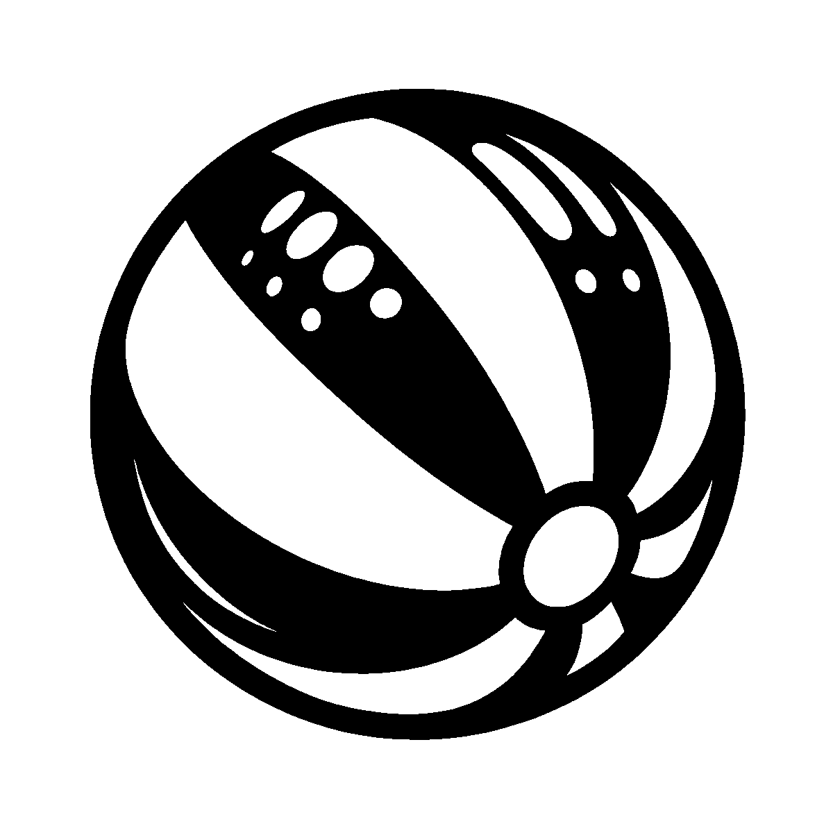 Beach Ball Clipart SVG free download for Cricut, Silhouette and design projects