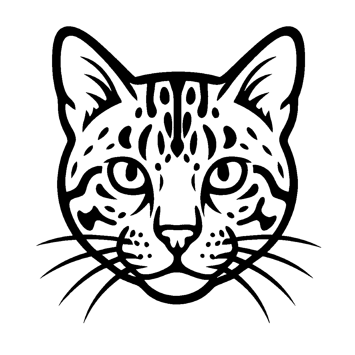 Bengal Cat Face SVG free download for Cricut, Silhouette and design projects