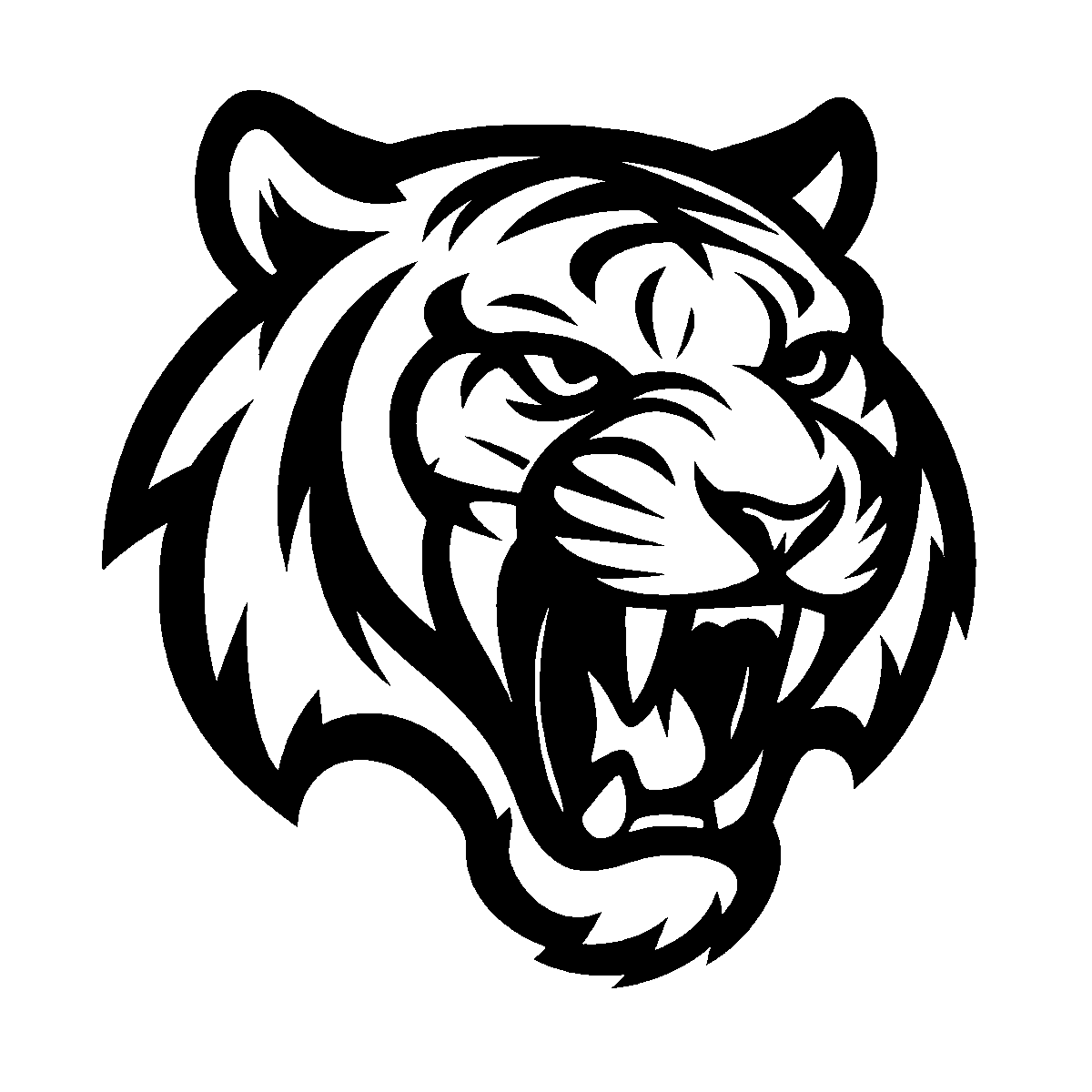 Fierce Tiger Mascot SVG free download for Cricut, Silhouette and design projects