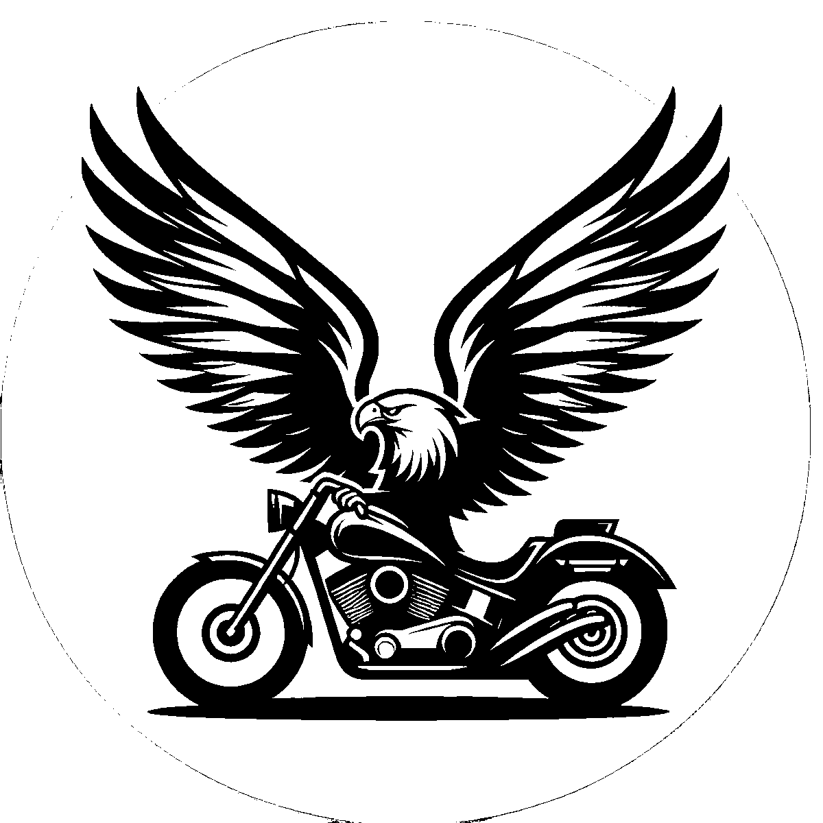 Biker Eagle Clipart SVG free download for Cricut, Silhouette and design projects