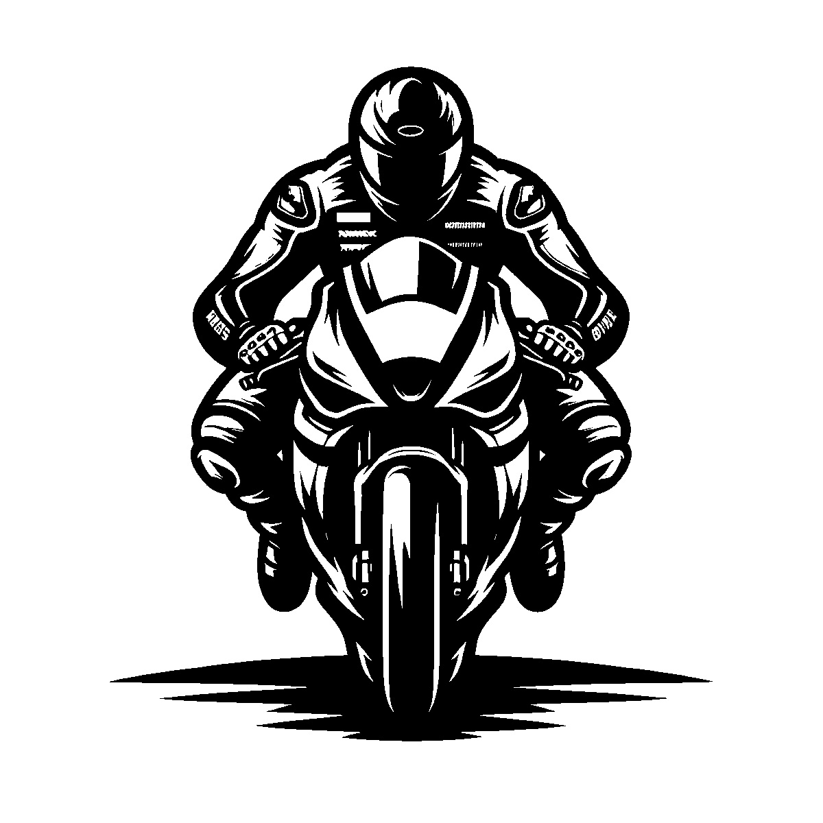 Biker Illustration Clipart SVG free download for Cricut, Silhouette and design projects