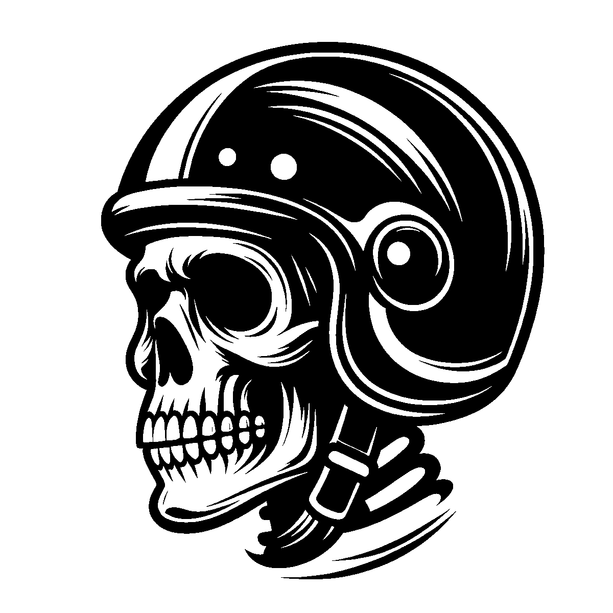 Biker Skull Clipart SVG free download for Cricut, Silhouette and design projects