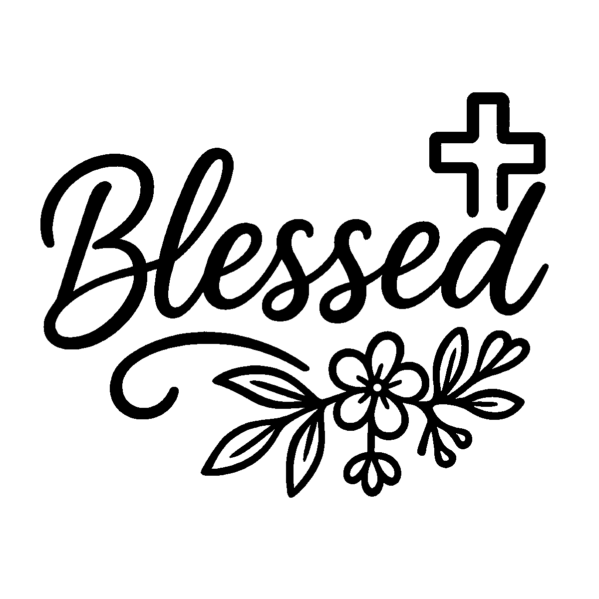Blessed Word Art SVG free download for Cricut, Silhouette and design projects