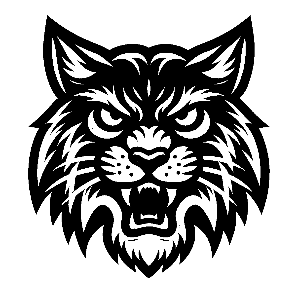 Bobcat Head Clipart SVG free download for Cricut, Silhouette and design projects