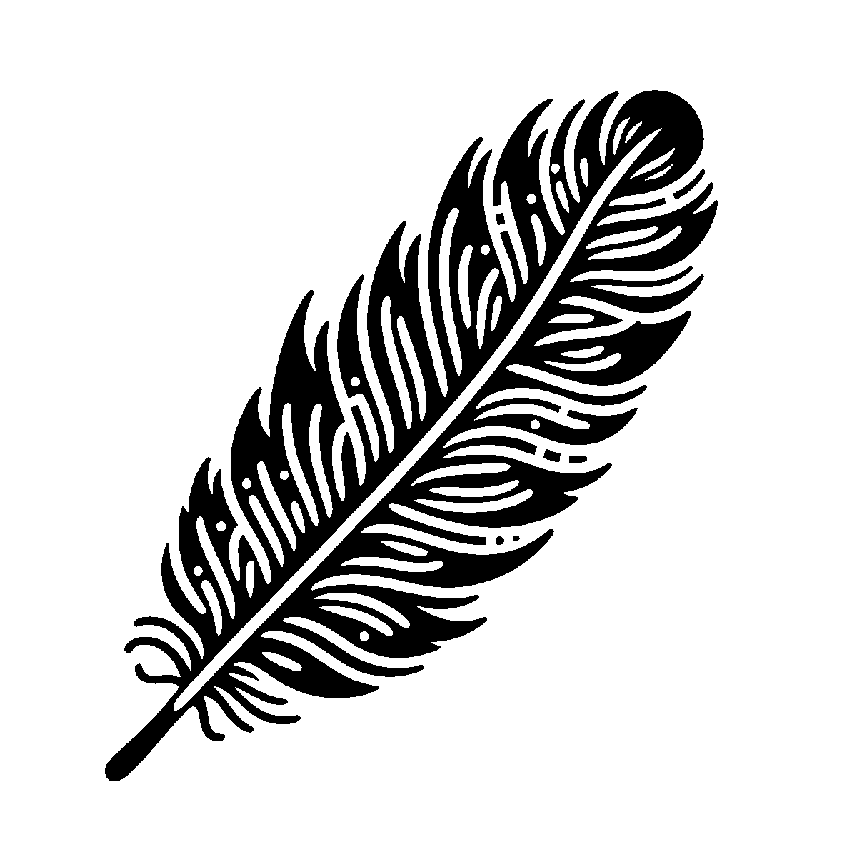 Boho Feather Art SVG free download for Cricut, Silhouette and design projects