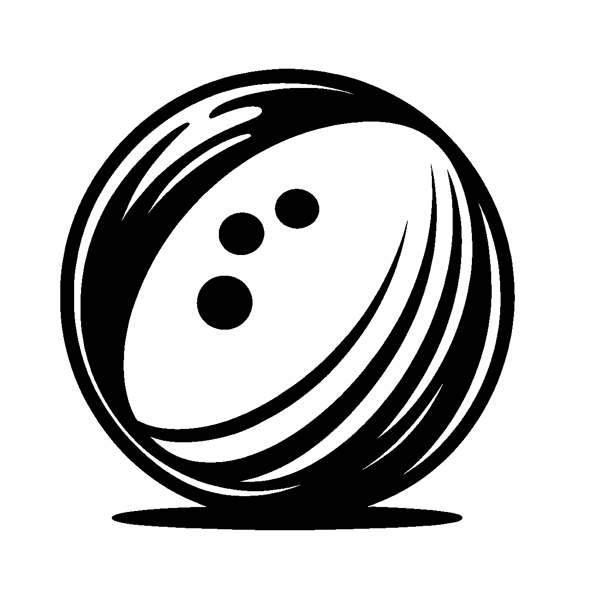 Bowling Ball Clipart SVG free download for Cricut, Silhouette and design projects