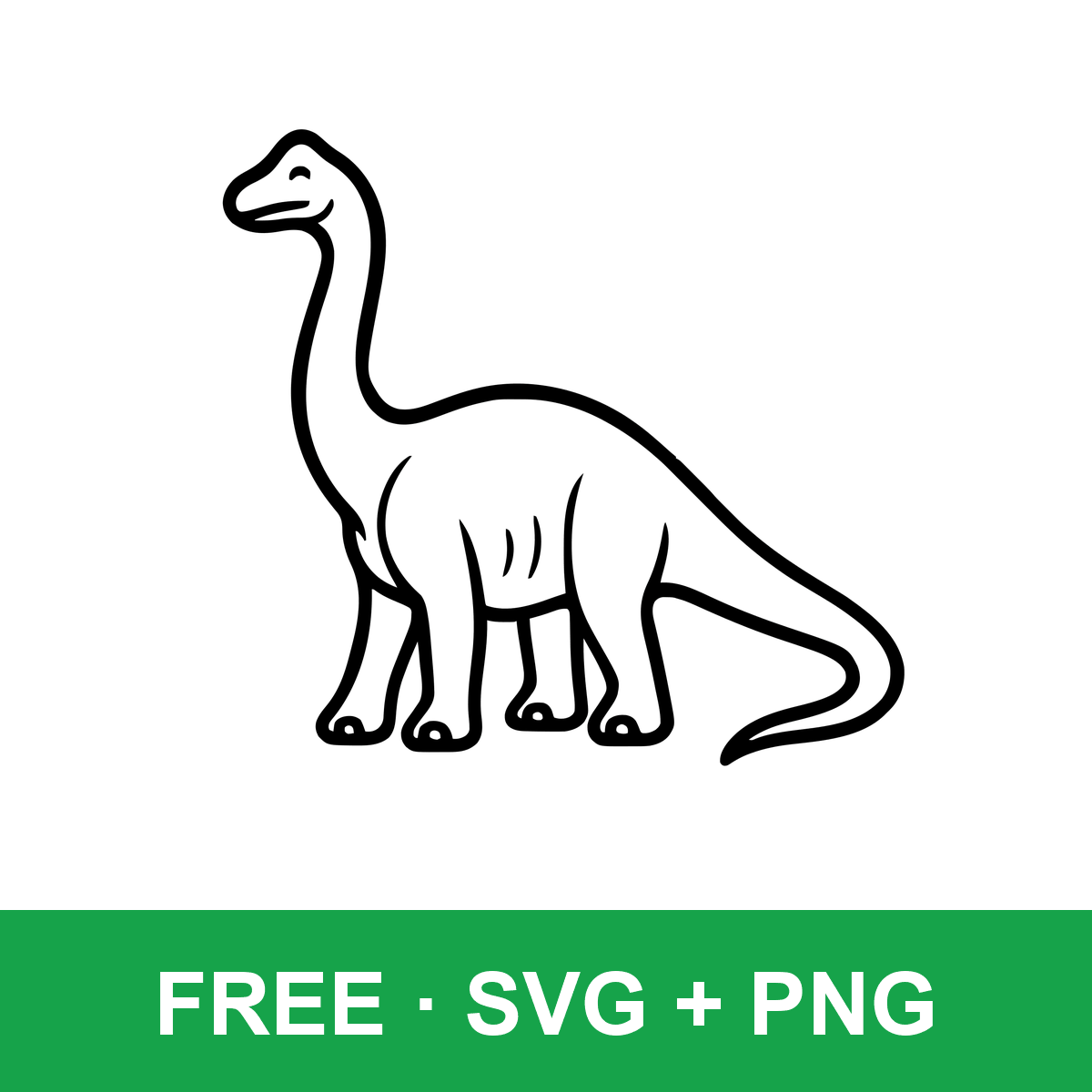 Brachiosaurus Dinosaur Clipart free SVG cut file for Cricut and Silhouette