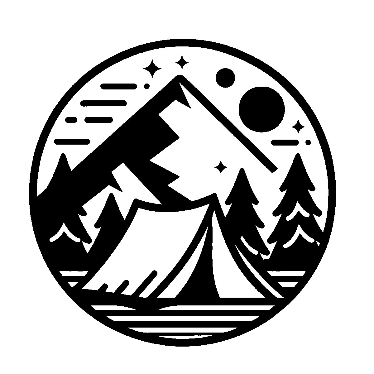 Camping Tent Clipart SVG free download for Cricut, Silhouette and design projects