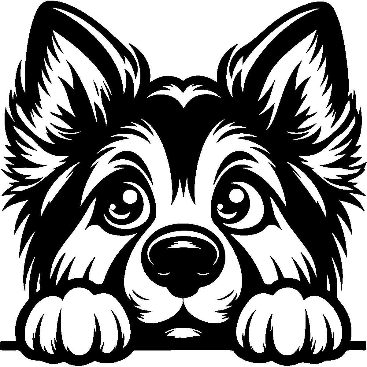 Cartoon Dog Peeking SVG free download for Cricut, Silhouette and design projects
