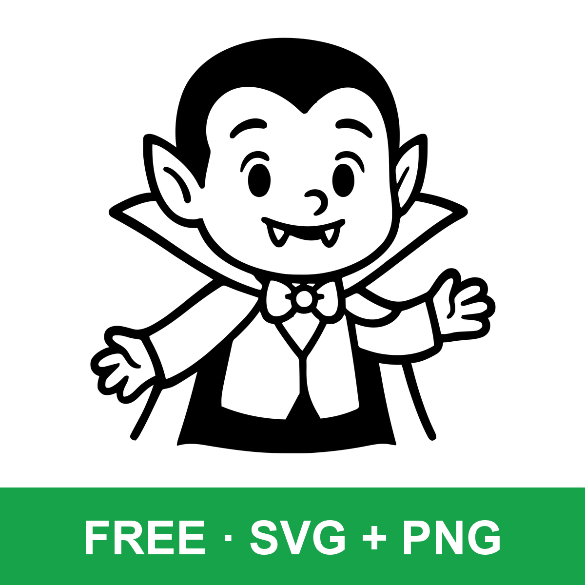 Cartoon Vampire Boy free SVG cut file for Cricut and Silhouette