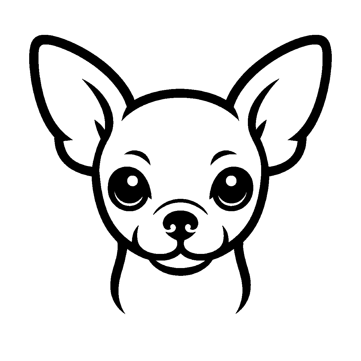 Chihuahua Dog Face SVG free download for Cricut, Silhouette and design projects