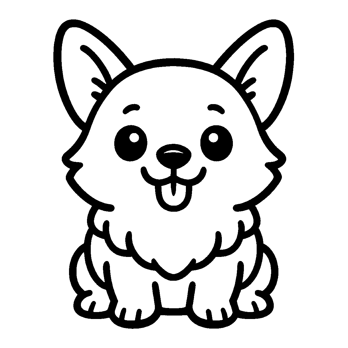 Chubby Corgi Puppy SVG free download for Cricut, Silhouette and design projects