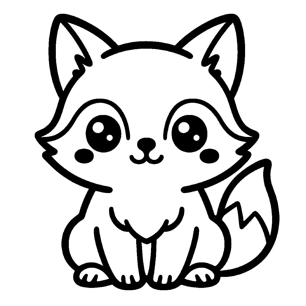 Chubby Fox Clipart SVG free download for Cricut, Silhouette and design projects