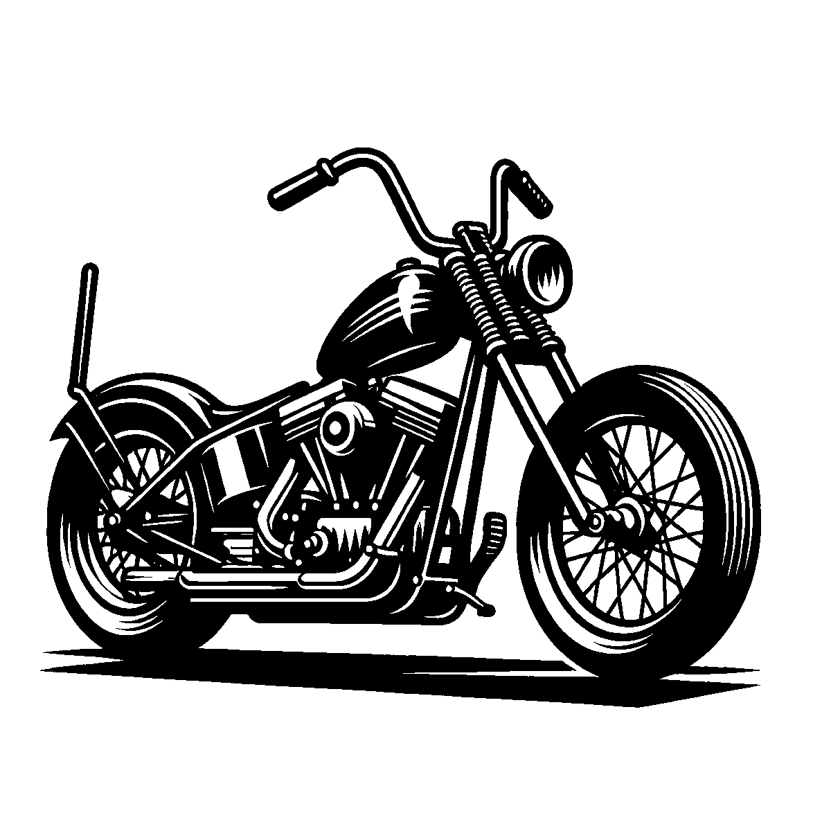 Classic Chopper Design SVG free download for Cricut, Silhouette and design projects