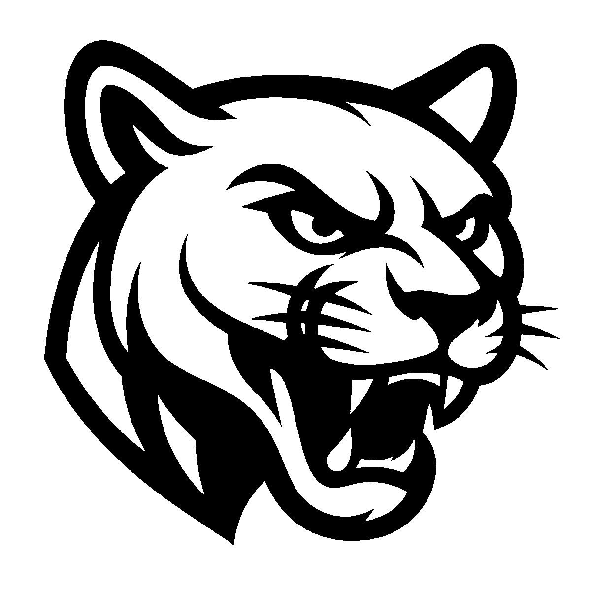 Cougar Mascot Head SVG free download for Cricut, Silhouette and design projects