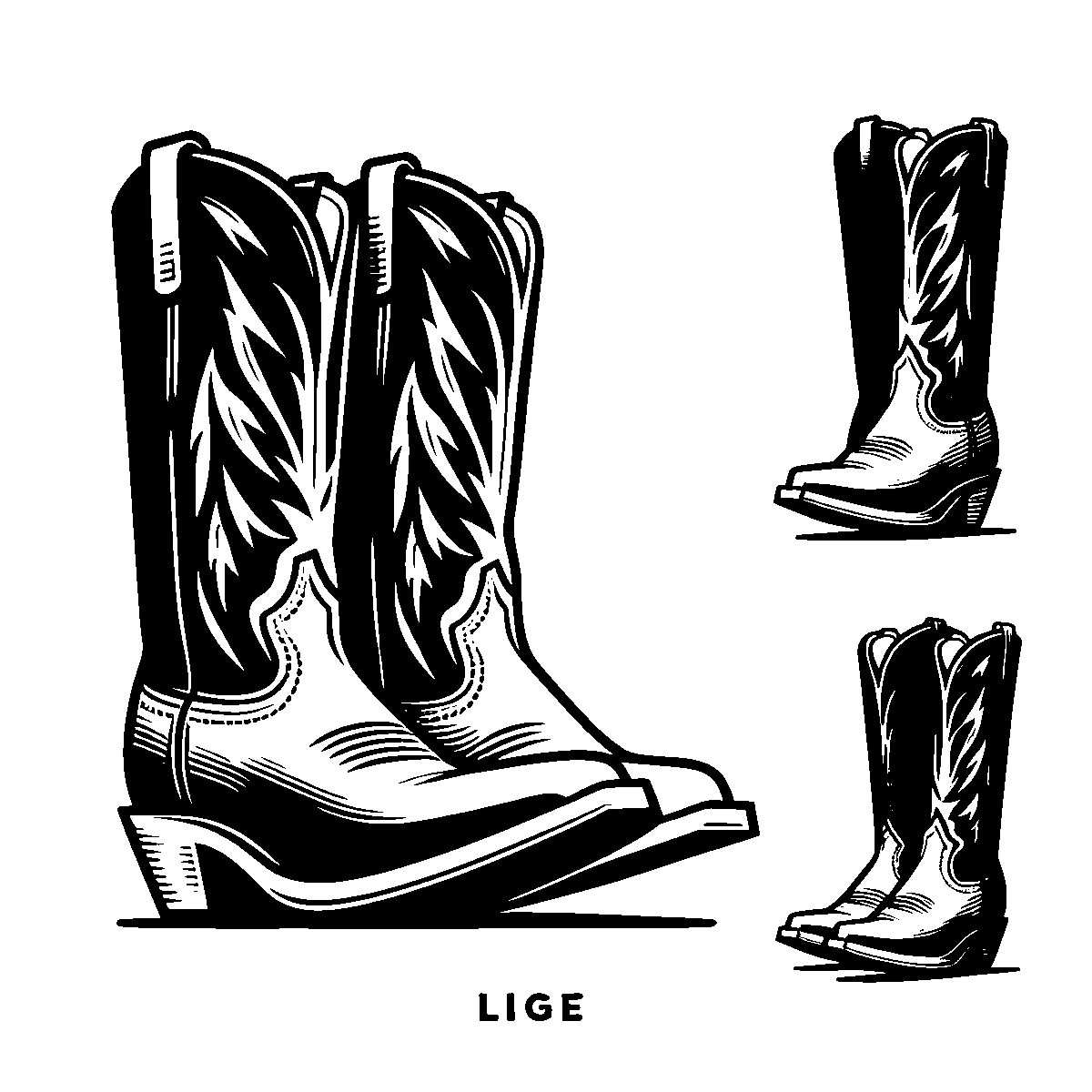 Cowboy Boots Clipart SVG free download for Cricut, Silhouette and design projects