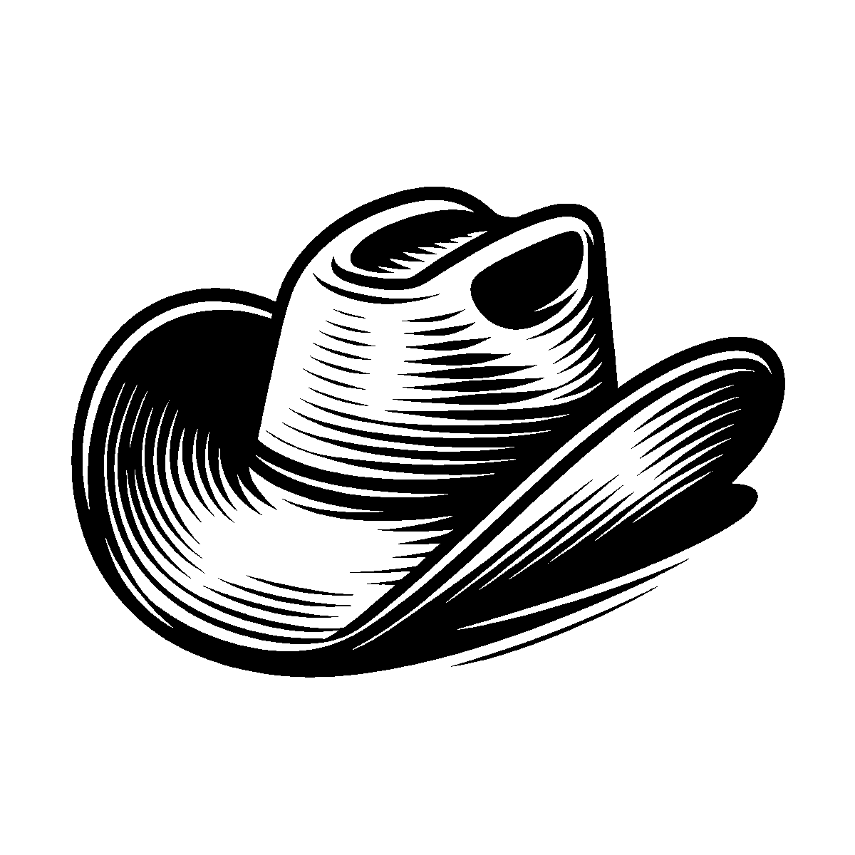 Cowboy Hat Design SVG free download for Cricut, Silhouette and design projects