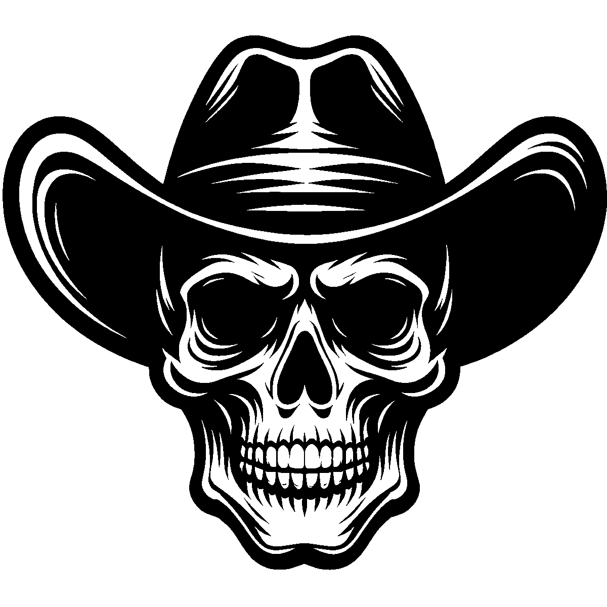 Cowboy Skull Clipart SVG free download for Cricut, Silhouette and design projects