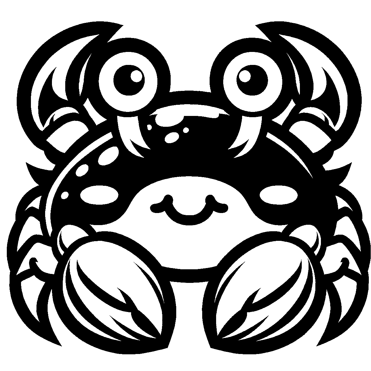 Crab Funny Face SVG free download for Cricut, Silhouette and design projects
