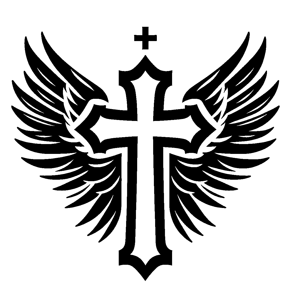 Cross With Wings SVG free download for Cricut, Silhouette and design projects