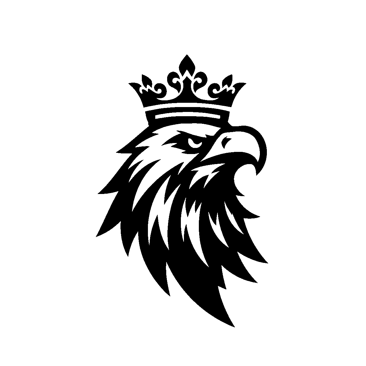Crowned Eagle Head SVG free download for Cricut, Silhouette and design projects