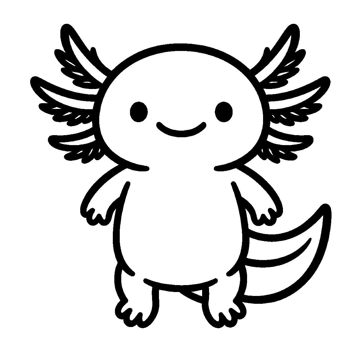 Cute Axolotl Clipart SVG free download for Cricut, Silhouette and design projects