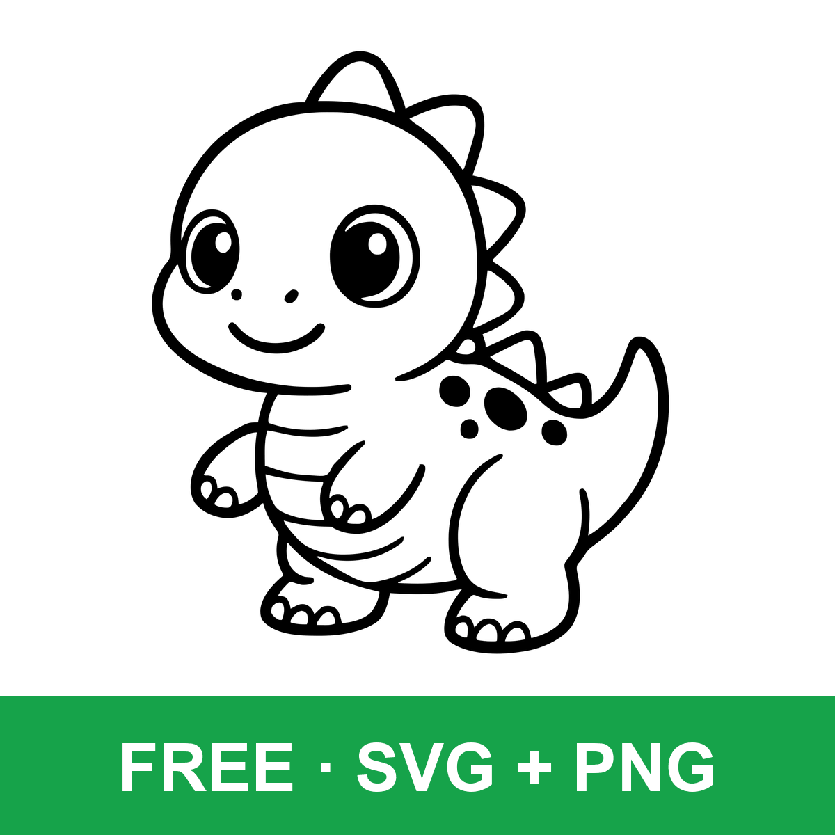 Cute Baby Dinosaur free SVG cut file for Cricut and Silhouette