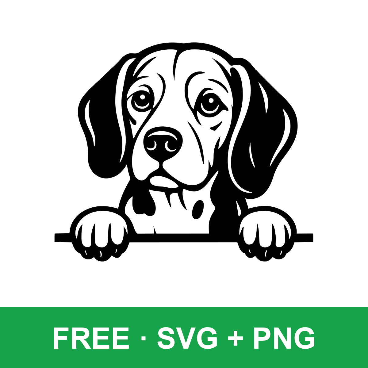 Peeking Beagle Clipart free SVG cut file for Cricut and Silhouette