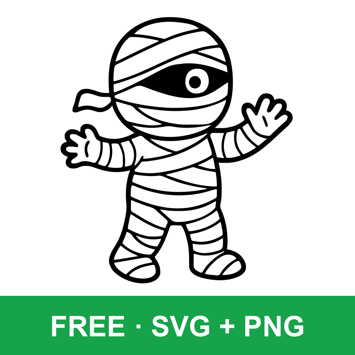 Cute Mummy Clipart free SVG cut file for Cricut and Silhouette