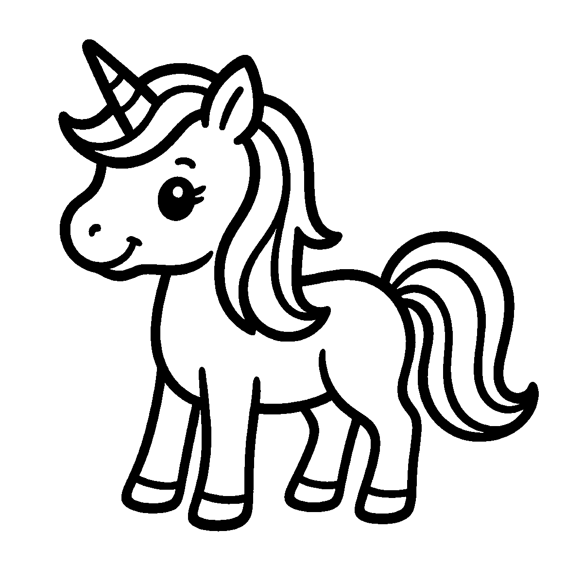 Cute Unicorn Clipart SVG free download for Cricut, Silhouette and design projects
