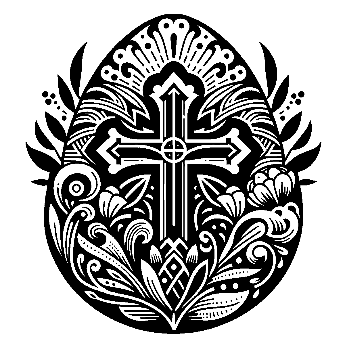 Decorative Easter Lines SVG free download for Cricut, Silhouette and design projects