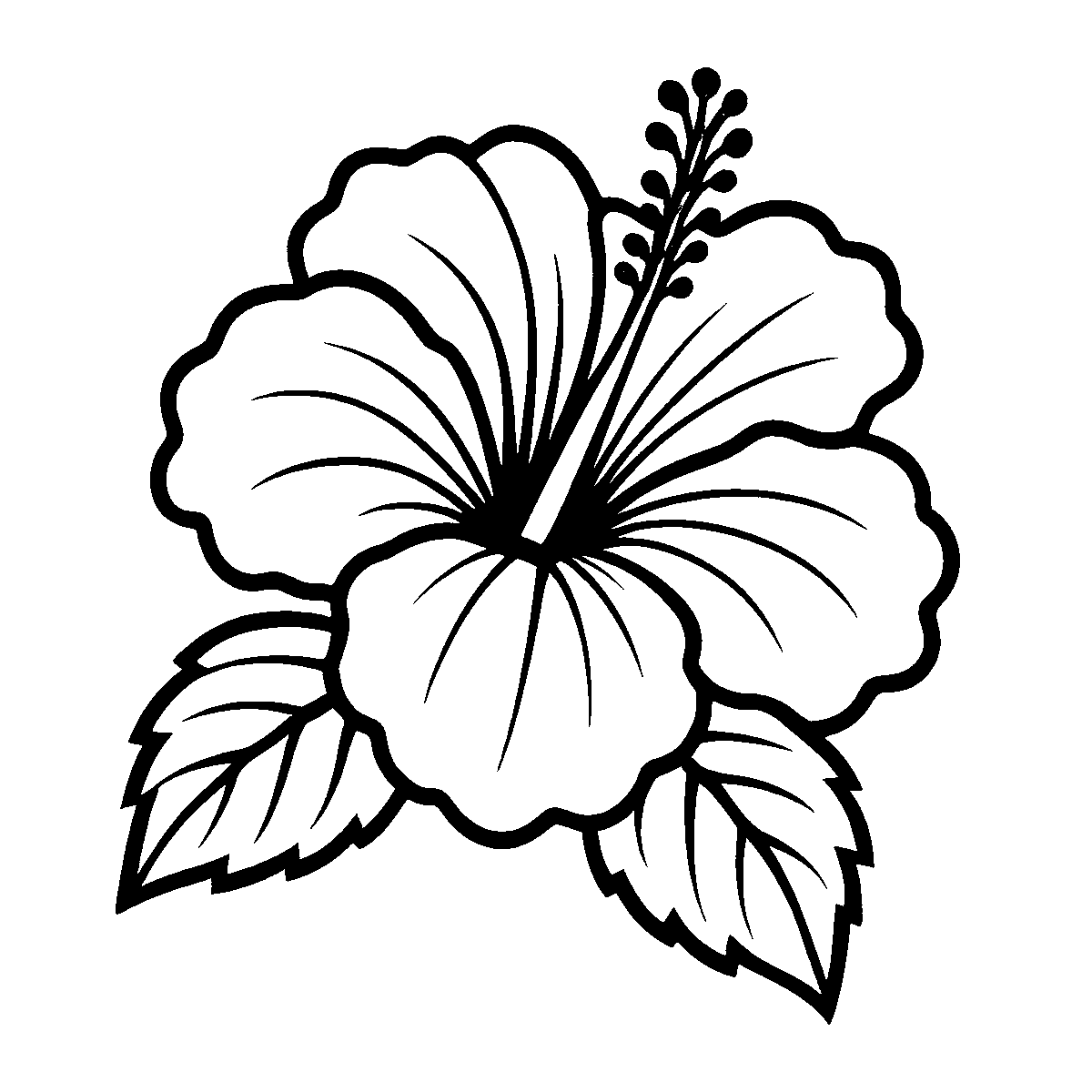 Hibiscus Flower Clipart SVG free download for Cricut, Silhouette and design projects