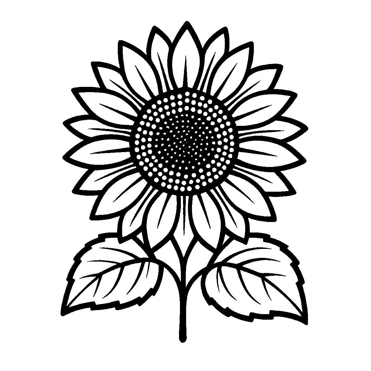 Sunflower Botanical Illustration SVG free download for Cricut, Silhouette and design projects